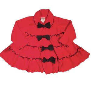 Mulberribush Red Fleece Ruffle Coat